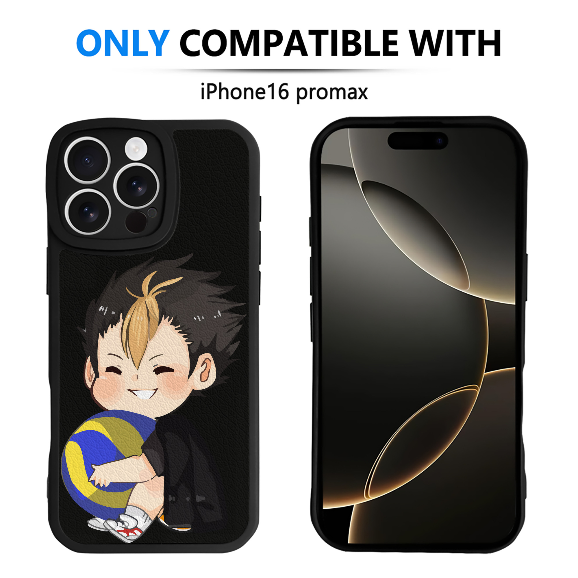 （画像用） ハイキュー!! Haikyu!! 【iPhone 16シリーズ対応】シリコンスマホケース（レザー調） 材質：シリコン